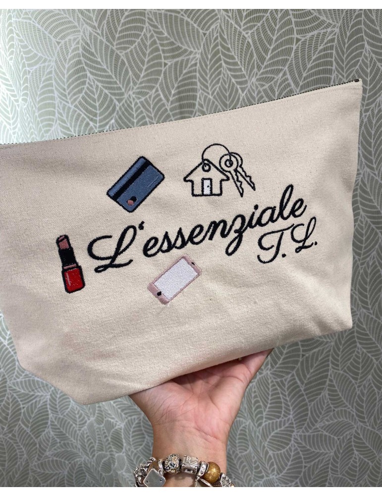 Pochette in cotone organico personalizzate - Taglia L